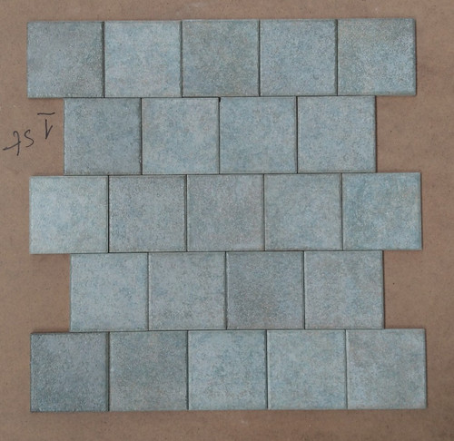 Green blue ceramic bevelled - green,
