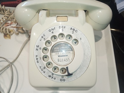 Vintage gpo 706l white phone - white,