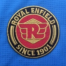 ROYAL ENFIELD MOTORCYCLE 1901 THUNDERBIRD BRITISH BIKE BADGE IRON SEW ON PATCH