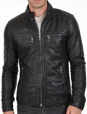 Mens Genuine Lambskin Leather