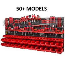 WALL MOUNTED TOOL PEG BOARD SET GARAGE STORAGE BINS WORKSHOP RACK SHED ORGANISER