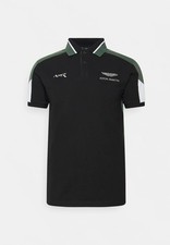 Hackett Aston Martin Racing AMR Colour Block Polo Shirt Black/Green