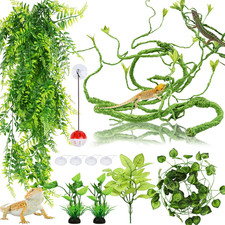 Bearded Dragon Reptile Vines Toys Suction Cups Vivarium Decor Accessories