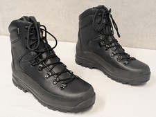 British Army Iturri Black Leather Goretex Cold Wet Weather Combat Boots - UK 9