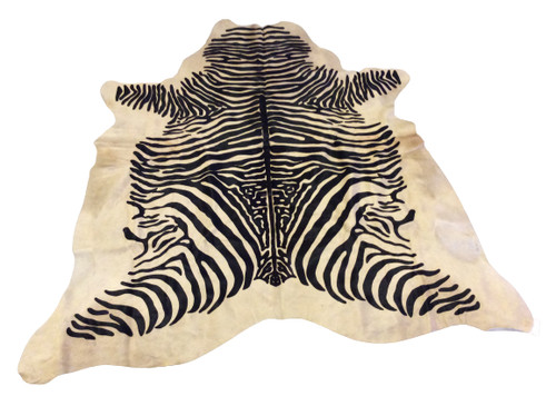 Cowhide area rug zebra black - cowhide,