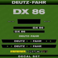 Deutz-Fahr DX 86 tractor decal aufkleber adesivo sticker set
