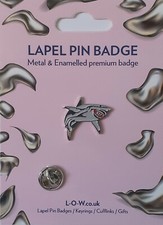 Great White Shark Lapel Pin Badge. JAWS Marine Nautical Metal Enamel  2-36