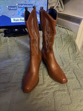 Ladies Brown Faux Leather