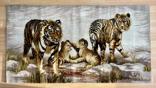 Vintage axminster picture rug - picture,