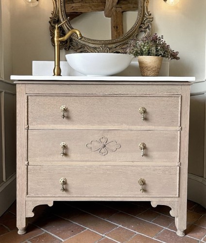 Vintage oak vanity - vintage,