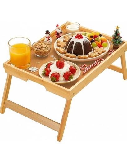 Bamboo breakfast bed tray - bamboo,