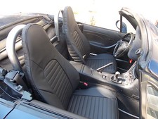 FODERE SEDILI AUTO SU MISURA ASIAM MAZDA MX-5 NBFL  2001/2005 - SIMILPELLE NERA 