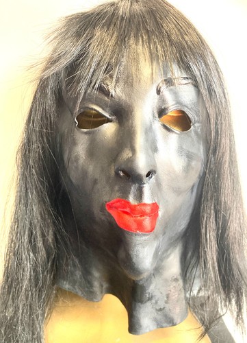 Black latex female doll - black, fetish