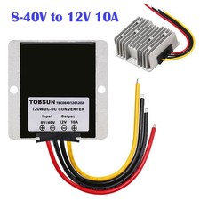 8-40V to 12V 10A DC Voltage Stabilizer Car Power Supply Regulator Waterproof