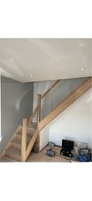 Oak full glass staircase - glass,