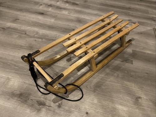 Vintage wooden sledge made - vintage, in