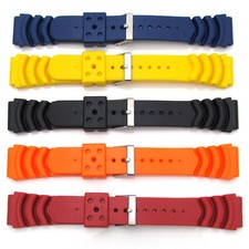 Five Mens Watch Strap Bands For SEIKO MONSTER Rubber Divers Diving 20mm-22mm S61