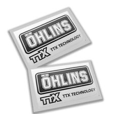 OHLINS TTX technology clear vinyl  replacement graphics stickers x 2  small 45mm