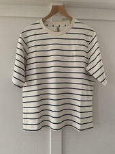 Soyaconcept Crew Navy Stripe Breton Top T Shirt Size Small Oversized