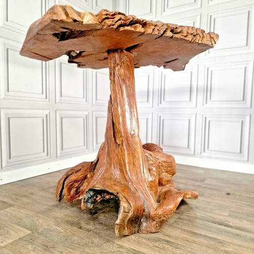 Rustic tree table - rustic,
