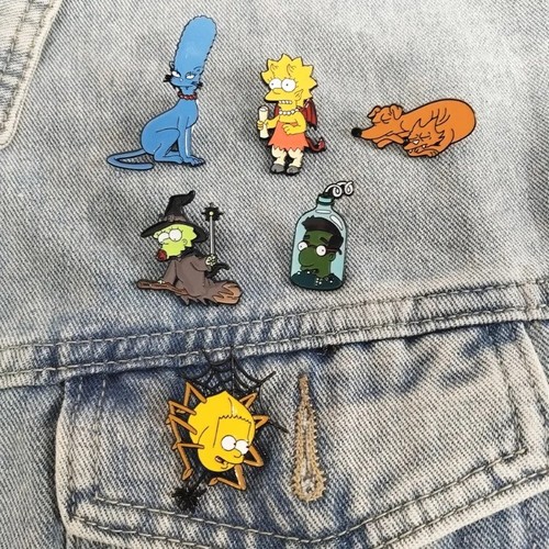 6pcs simpsons halloween enamel - 6pcs,