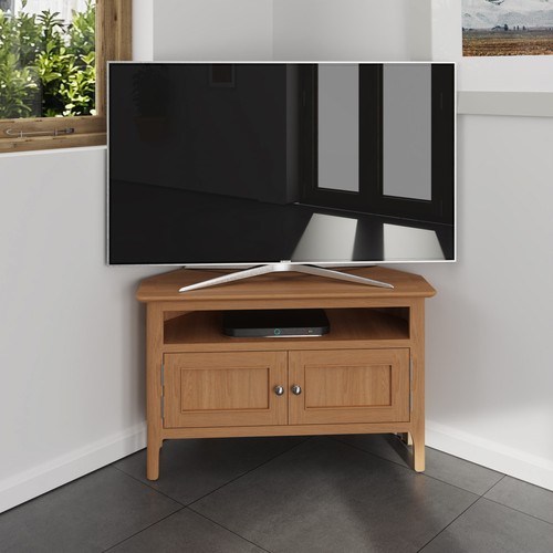 Stylish oak corner stand - oak,