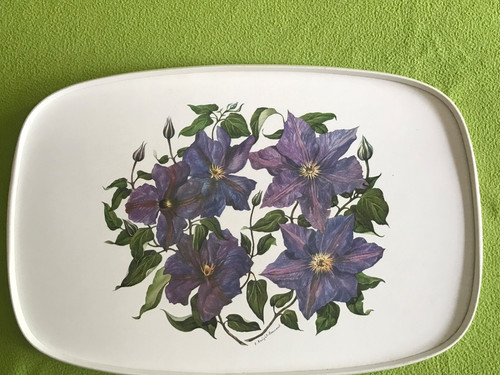 Vintage melamine serving tray - melamine,