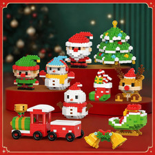 Santa Micro Building Blocks Christmas Gift Assorted Mini Bricks Set Kids Decor
