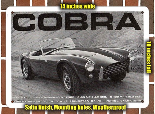 Metal sign 1963 shelby - 1963, cobra