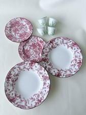 Christian Dior Toile de Jouy Pair Soup Bowls 23cm Dessert Plate  Cups Set of 8
