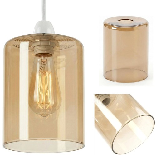Vintage amber glass lamp - amber,
