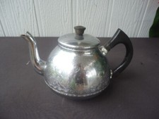 vintage art deco chrome cromalin  swan brand the carlton england teapot
