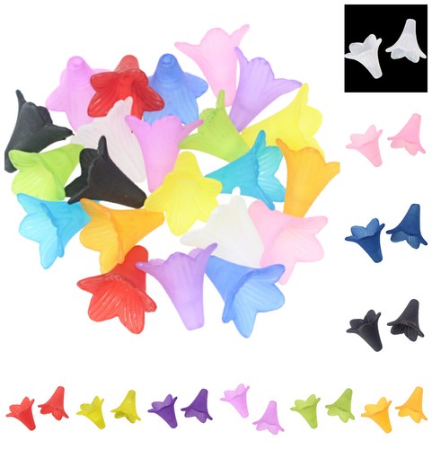 Lucite acrylic frosted lily - lucite,