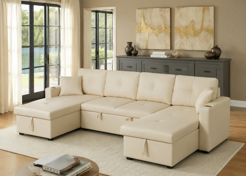 Seater faux leather shape - faux, u