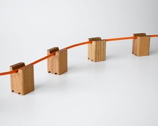 Audiophile Oak Cable Elevators/ Lifters/ Stands - Set of 4