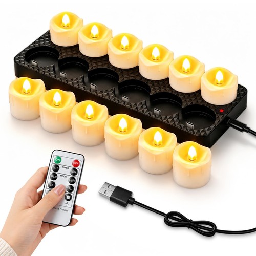 Rechargeable tea lights - rechargeable,