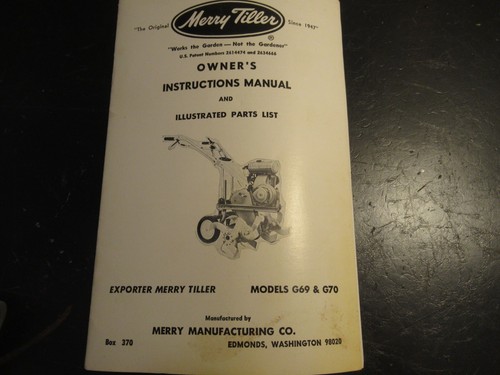 Merry tiller vintage owners - merry,