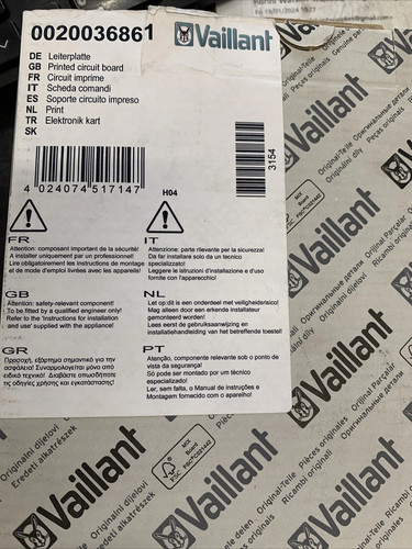 Vaillant 0020036861 printed - 0020036861,