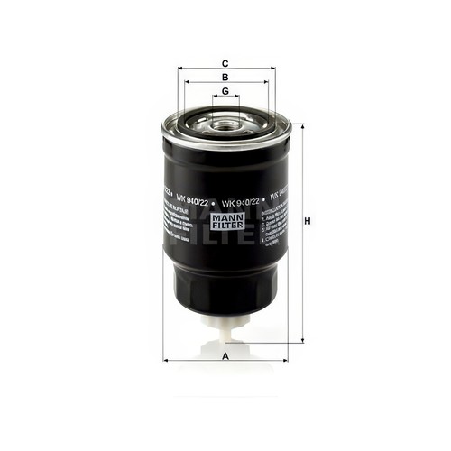 Mann wk940 fuel filter - mann,