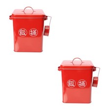  2 PCS Space Saving Pet Food Container Portable Storage Bucket Dog