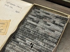 18pt Bembo italic. Letterpress