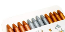 12 SCOLA METALLIC CRAYONS GOLD