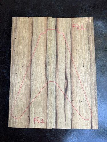 Black limba korina - black, 2-piece