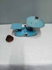 Vintage Harper Duck Egg Blue Enamelled Kitchen Scales With Weights c1950 Kitsch