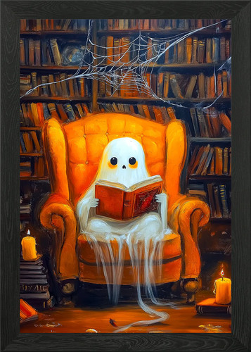 Ghost reading library chair - reading,