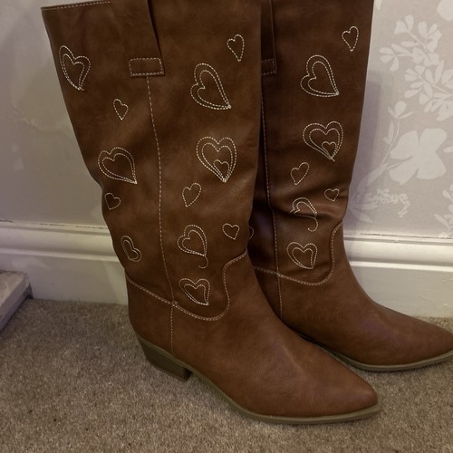 Ladies brown midcalf - brown, cowboy