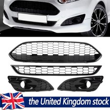 4Pcs Upper+Lower Bumper Grille Honeycomb For Ford Fiesta Zetec-S MK7 7.5 2013-17