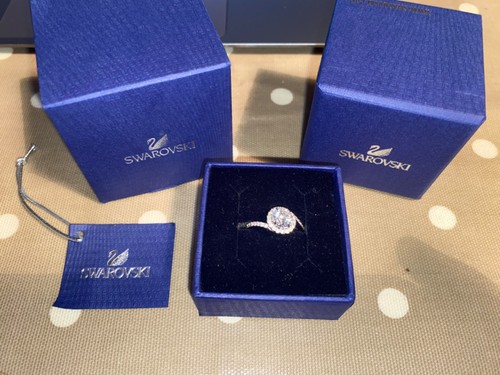 Swarovski halo crystal ring - swarovski,