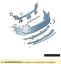Audi A4 Rear Bumper Primed