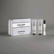 Mont Blanc Explorer Platinum EDP Set with Face Cream & Cleansing Gel Travel Size